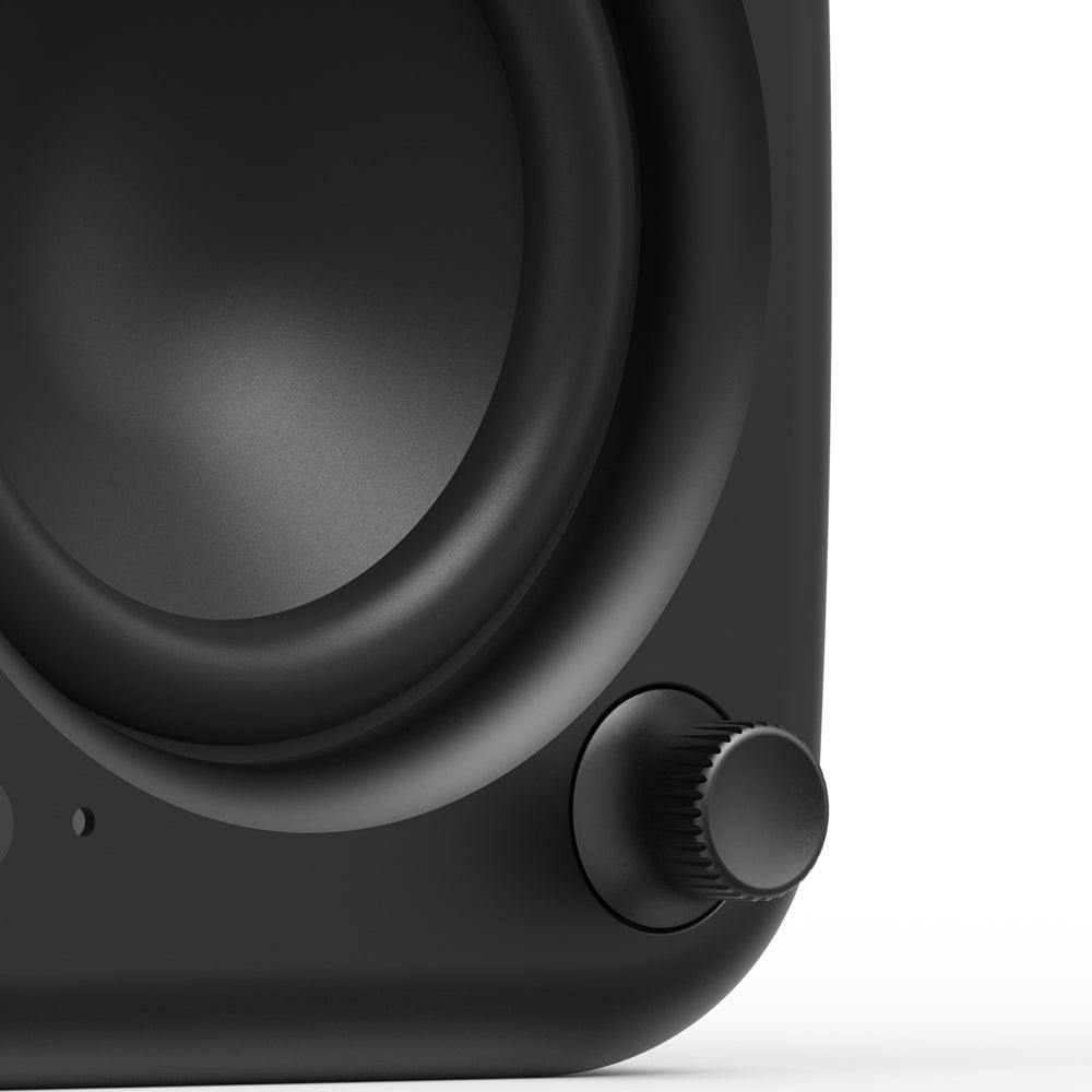 Kanto UKI 100W Desktop Speakers with Bluetooth, USB-C, Headphone out, Onyx (Matte Black), Pair