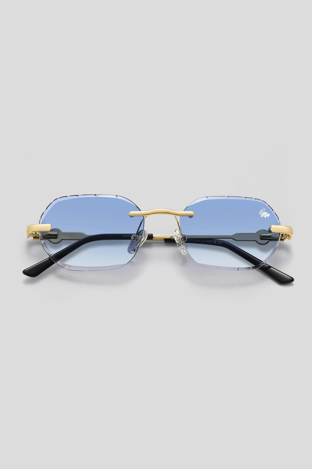 Diamond Cut Willow Blue | Gold