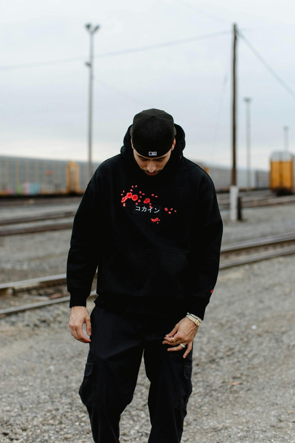 Black / Red Blossom V2 //// Hoodie
