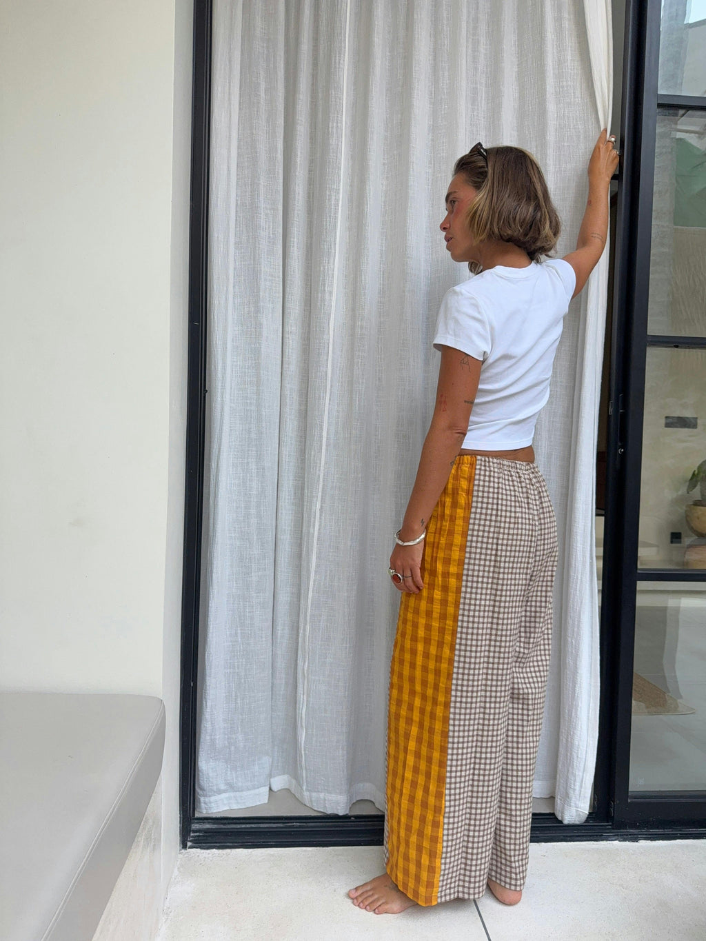 Patchwork Pant in Ginger Gingham