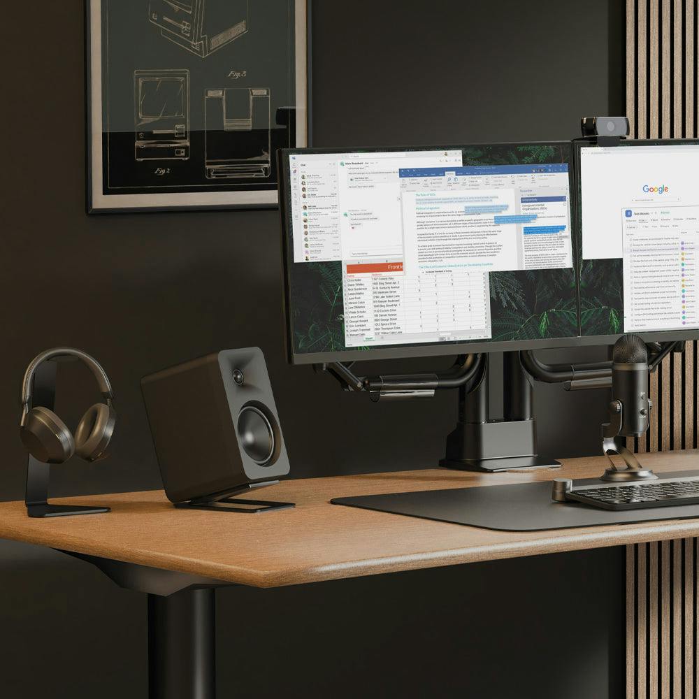 Kanto ORA4 140W Powered Reference Speakers with USB-C Input and Bluetooth - Black, Pair