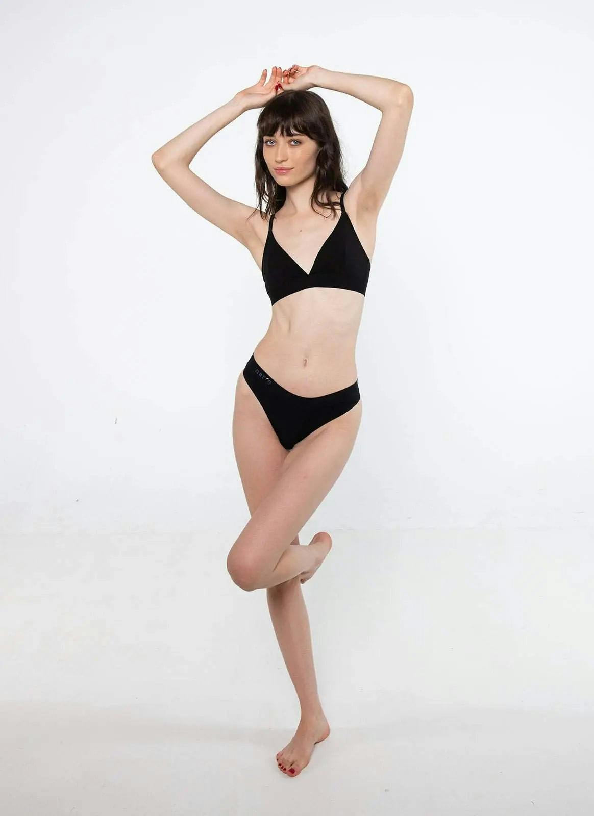 Cheeky Modal G-String Underwear 4 Pack - Black