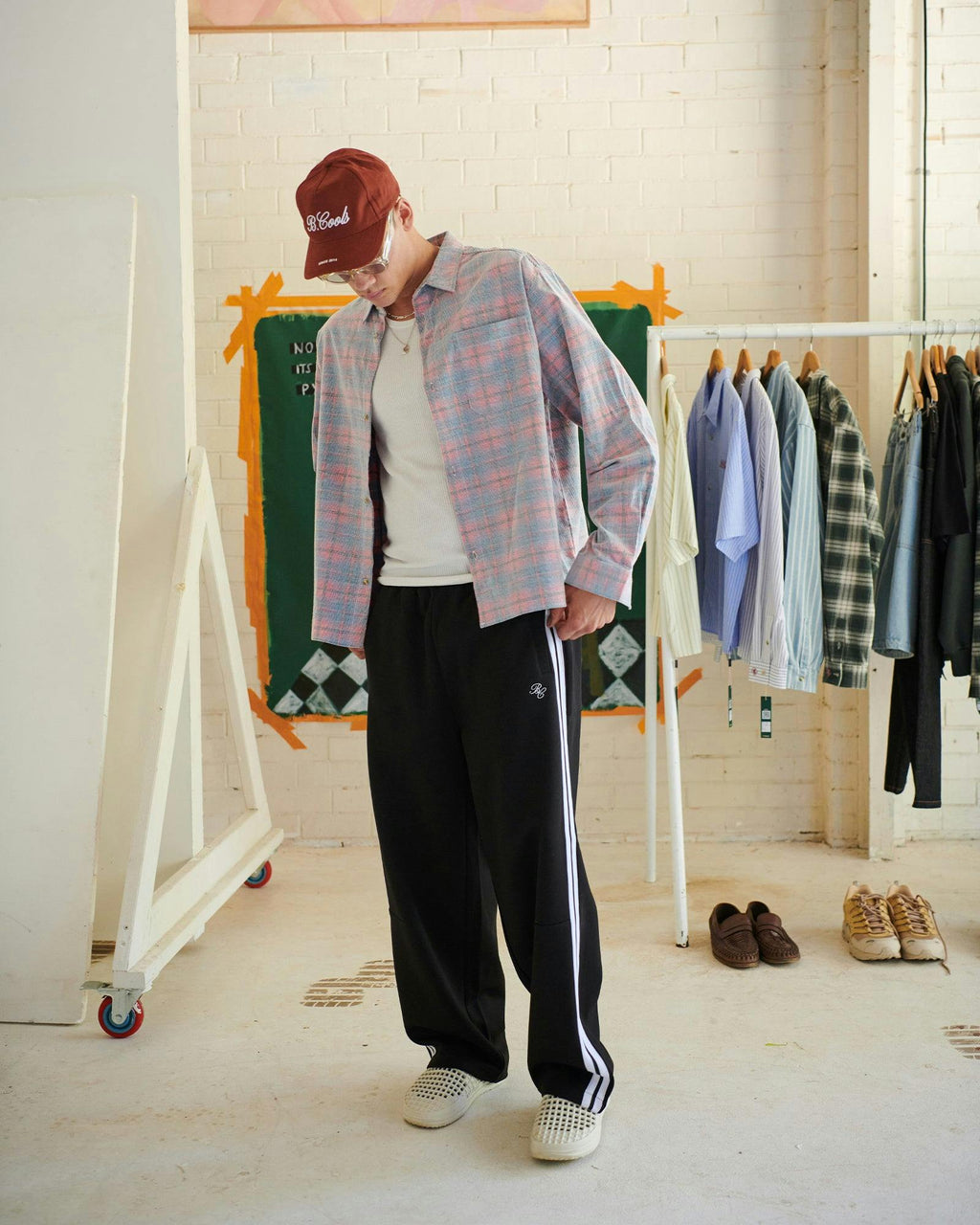 Cabin Shirt Pink Cord Plaid