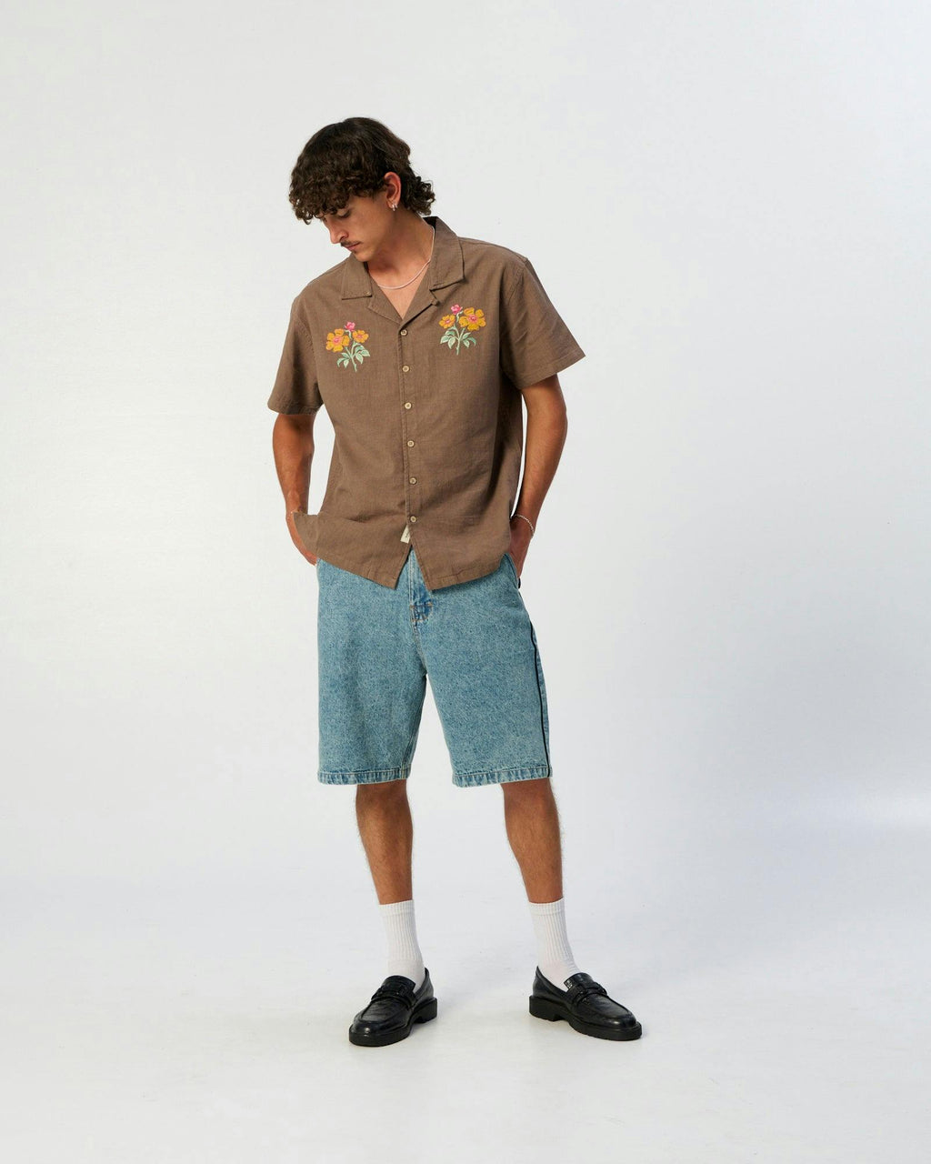 Bouquet Resort Shirt - Stone