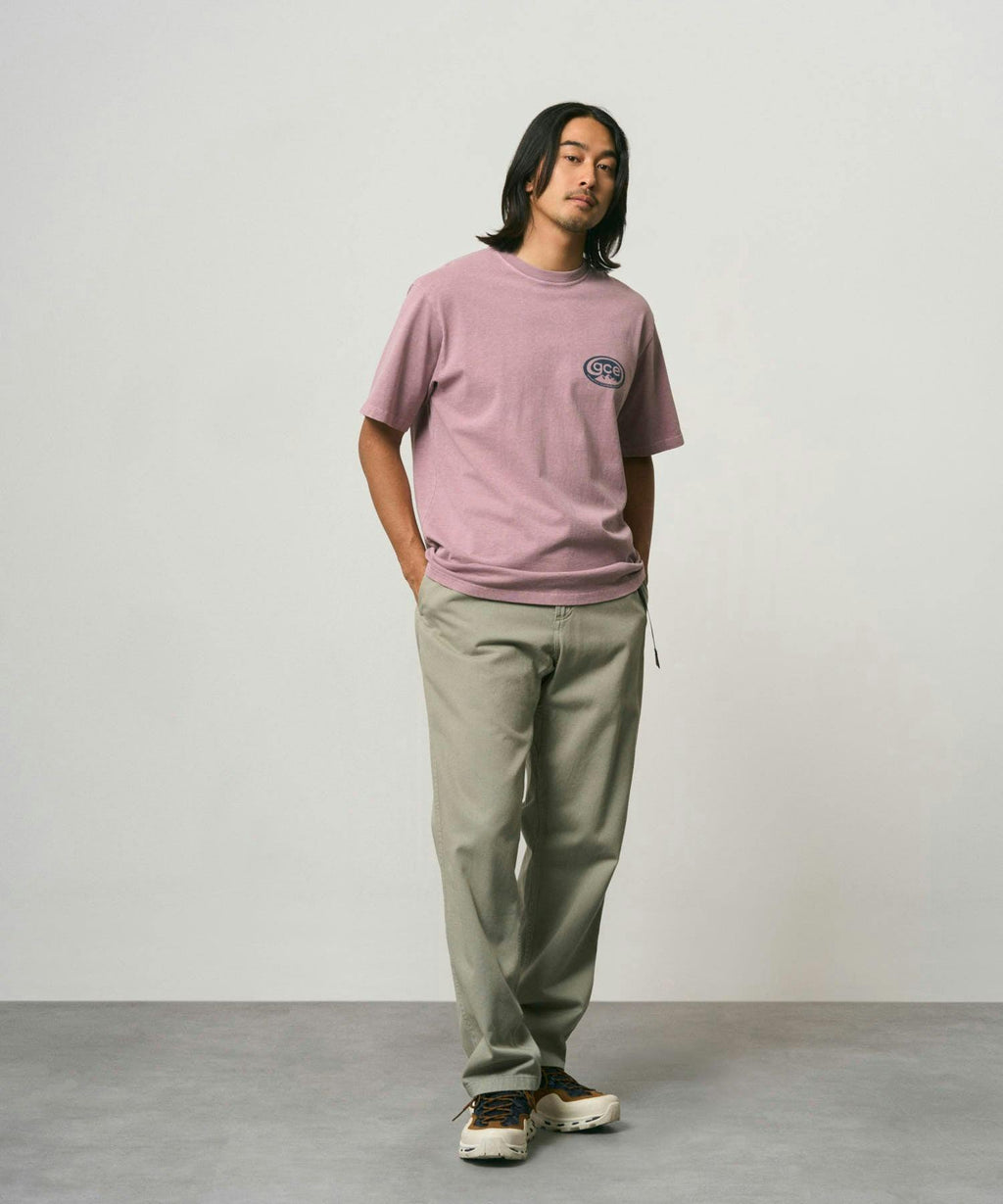 Gramicci GCE Tee Pigment Dyed in Lilac Pigment