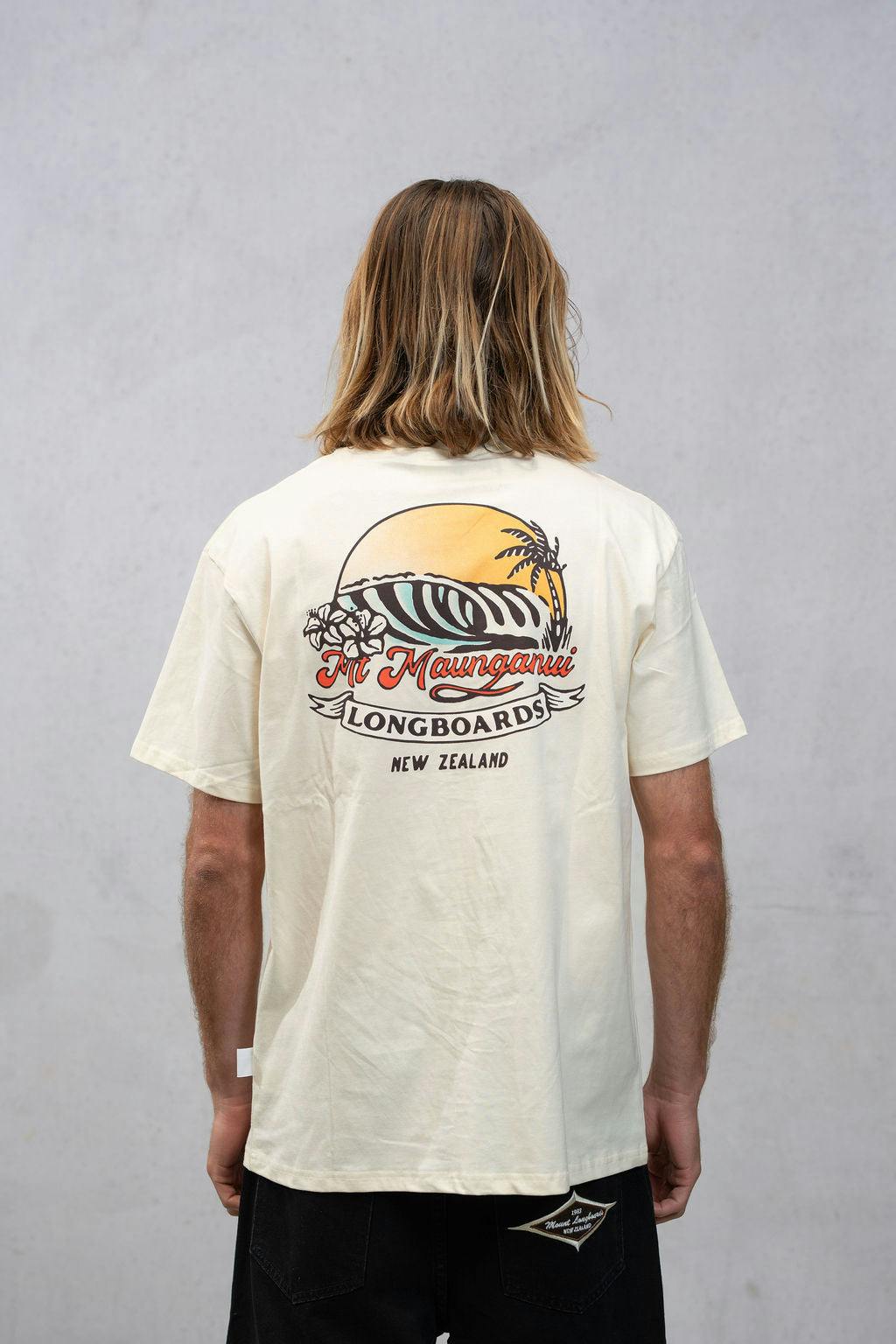 Mt Maunganui Surf Tee - Natural