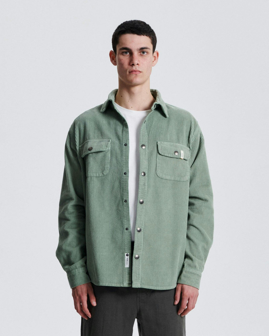 Surface Corduroy Overshirt - Sage