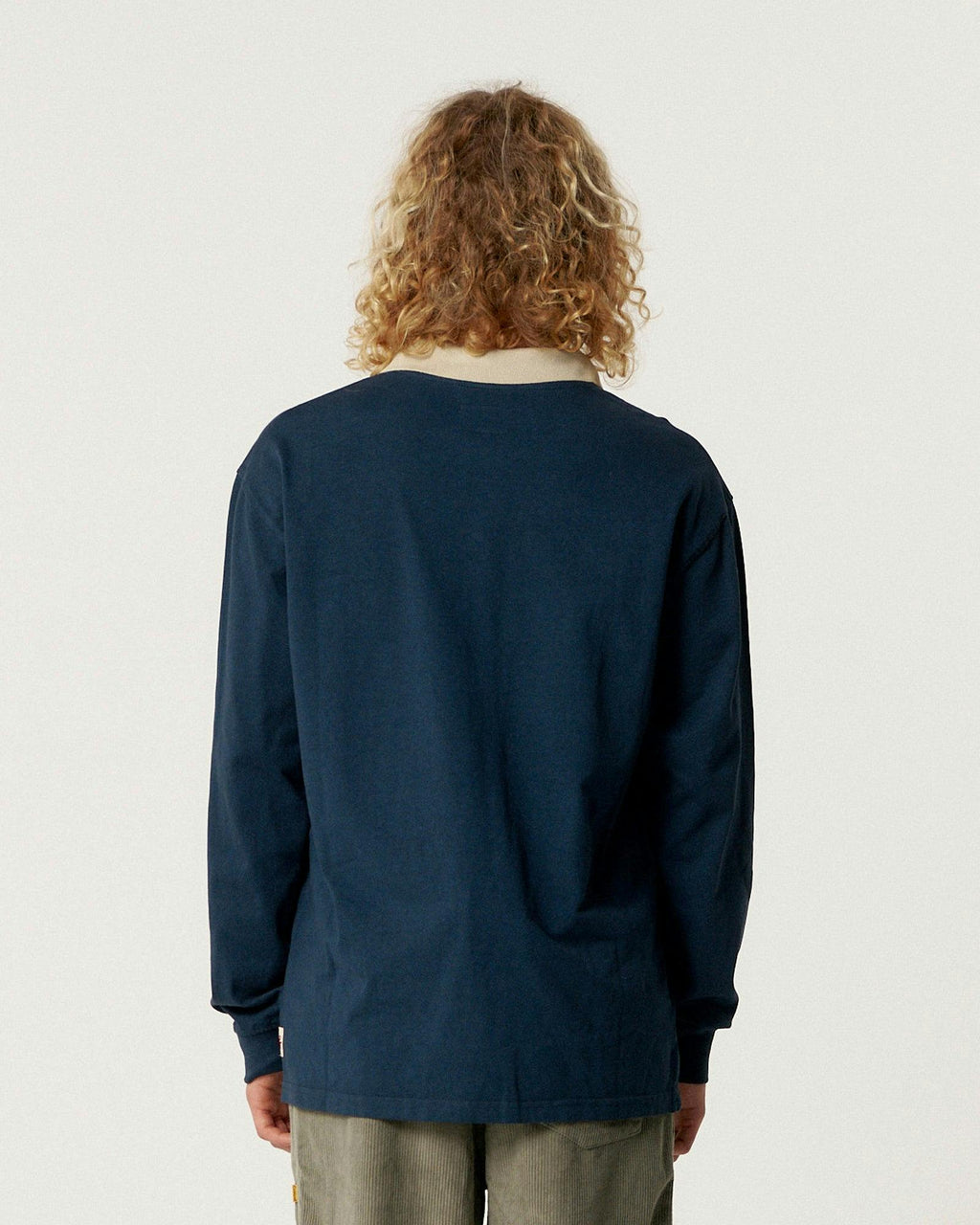Sun Cured 1/4 Zip Rugby - Navy