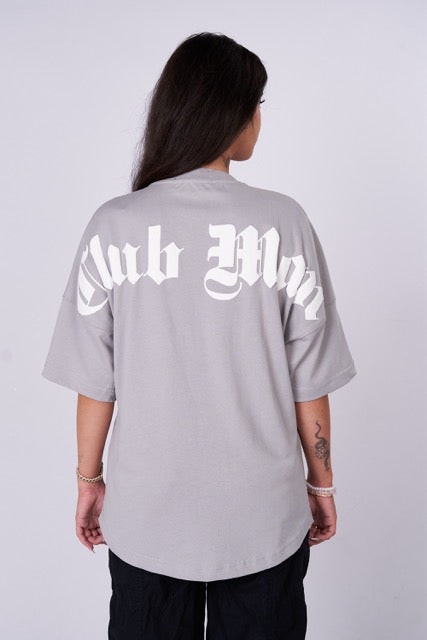 CLUBMAN Oversized 'Silver Script' T-shirt