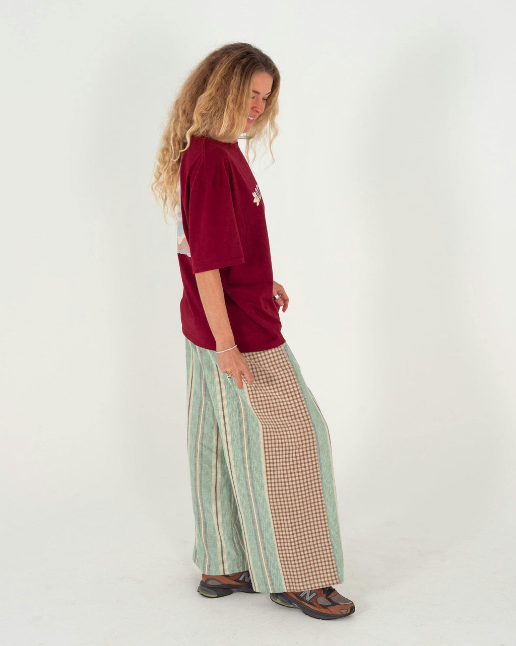 Patchwork Pant in Holiday Stripe