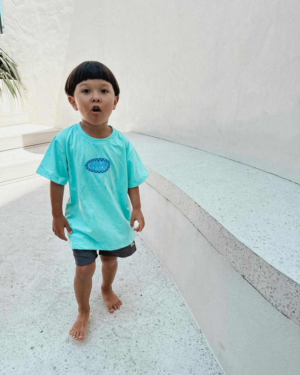 Salty Kids Surf Club Tee (Aqua Blue)