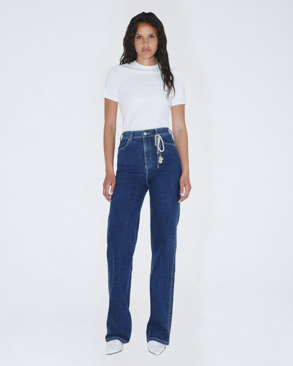Moxy High Straight Jeans - Vale Dark Plain Contrast
