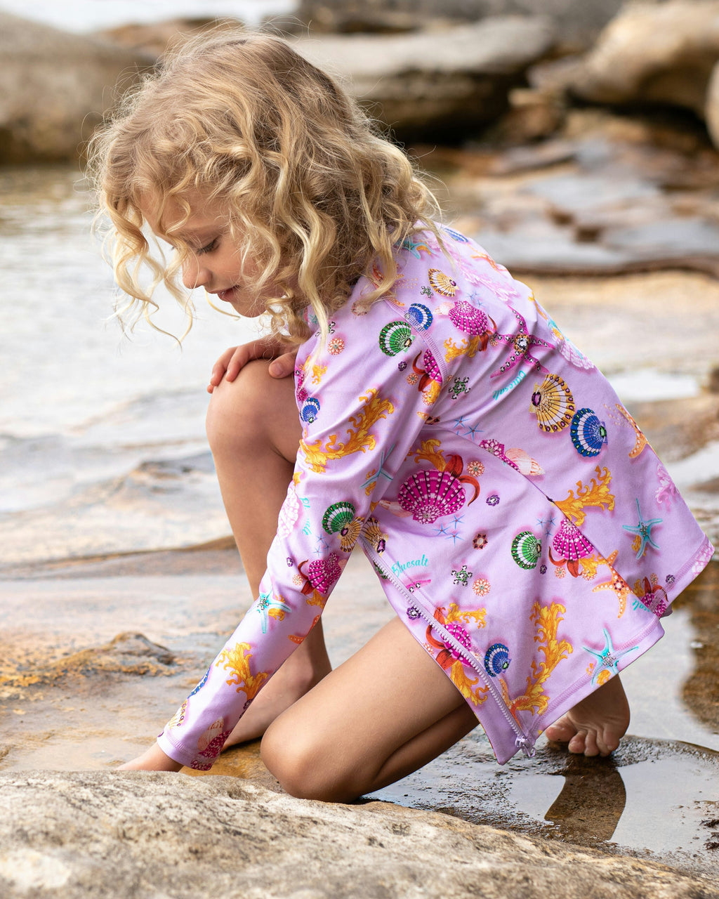 Beach Treasures Rash Top and Bikini Set