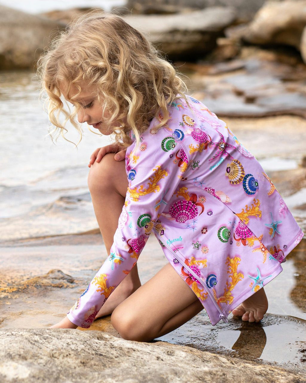 Beach Treasures Rash Top and Bikini Set