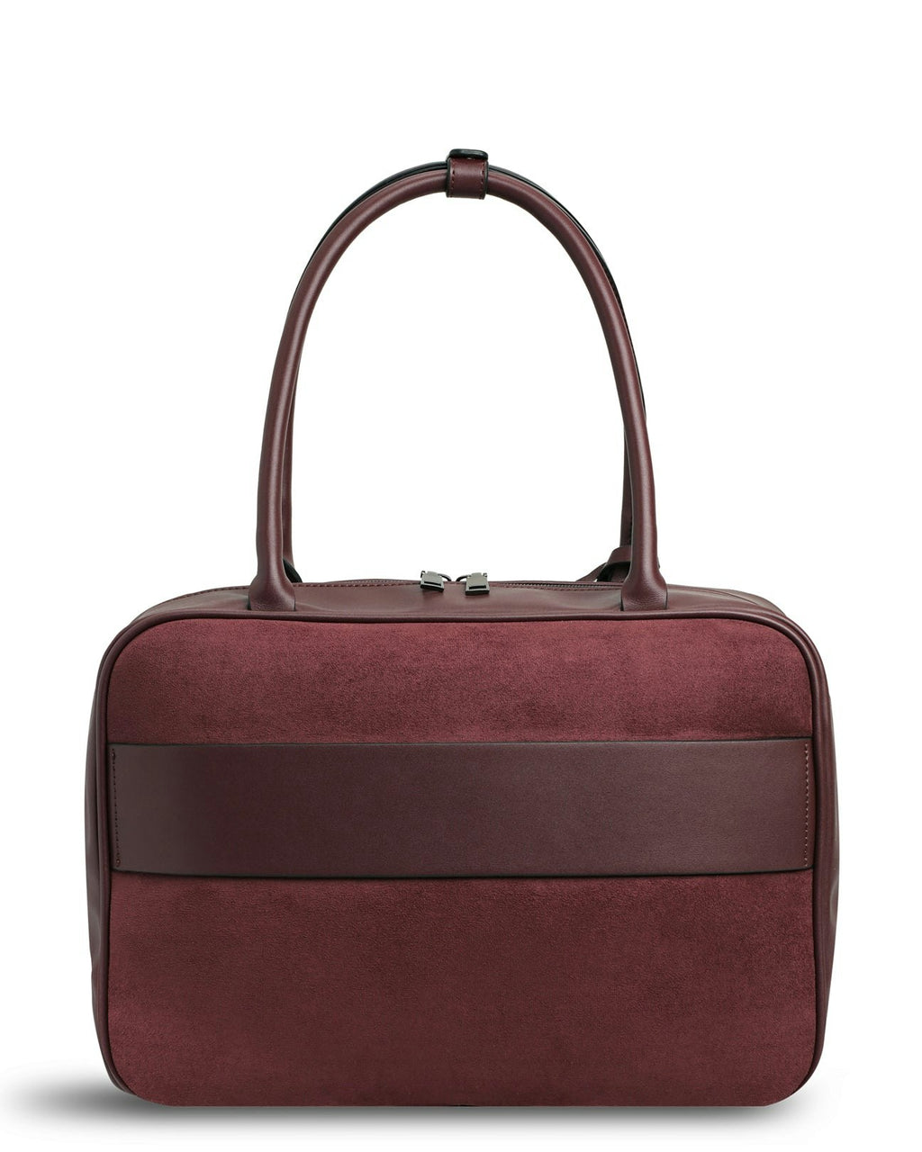 The Harlow Bag (BURGUNDY SUEDE) Neoprene Bowler Bag