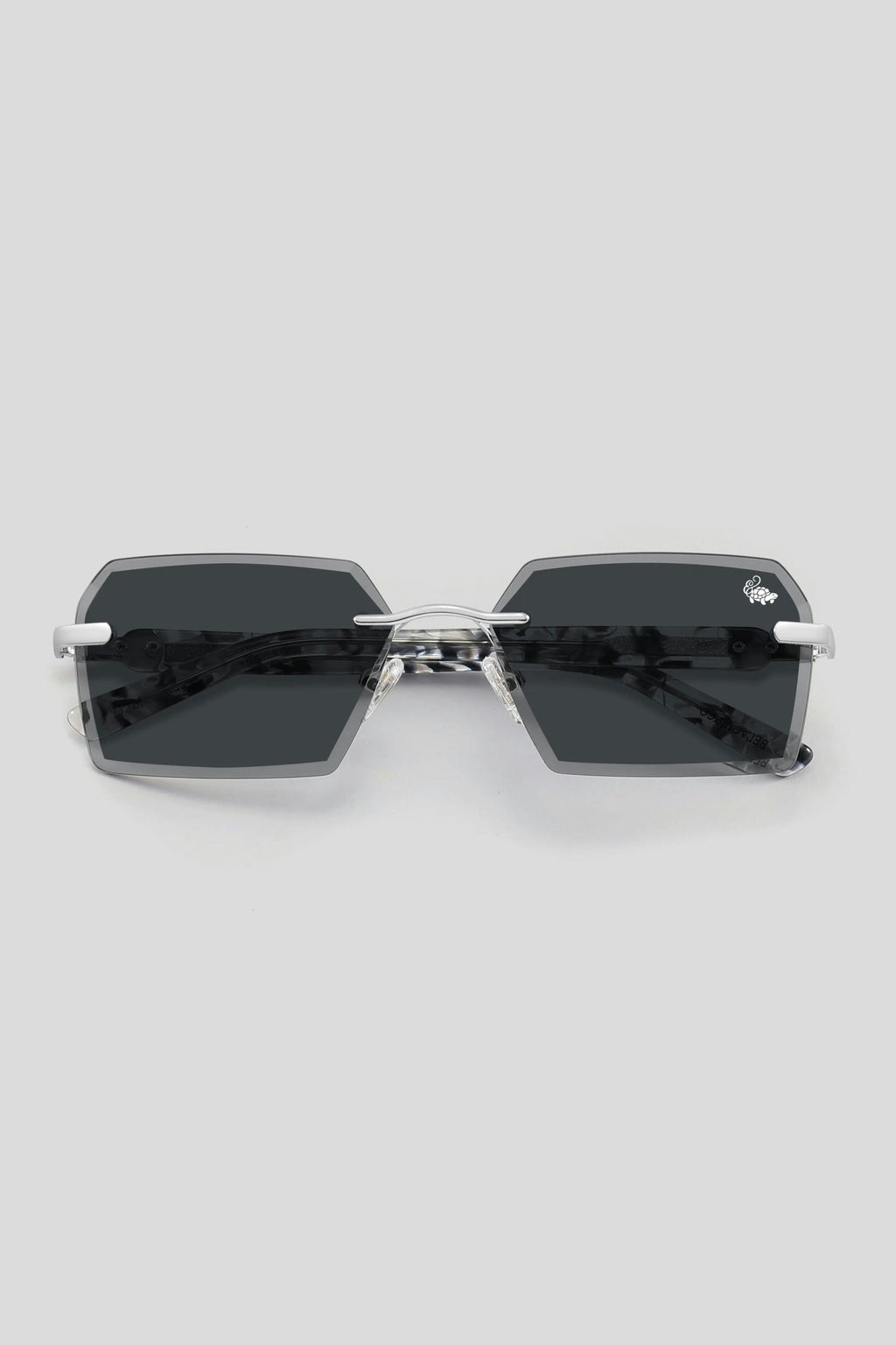 Kennedy White Marble Silver | Black