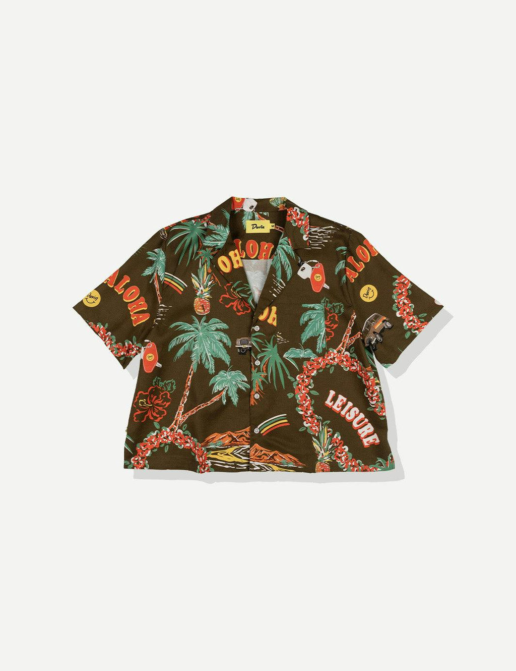 Palm Crop Buttonup - Brown