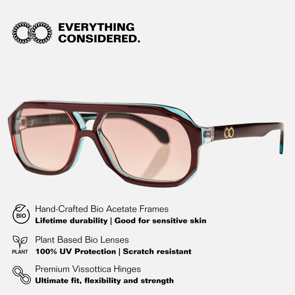 AUDIO Tri Tone Ruby Green | Rose Gradient Bio Lens