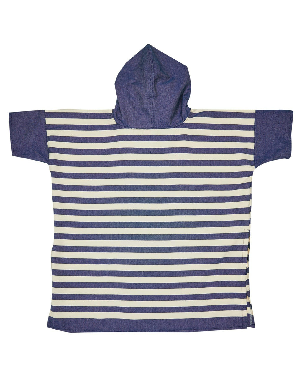 Ocean Blue Stripe Kids Poncho