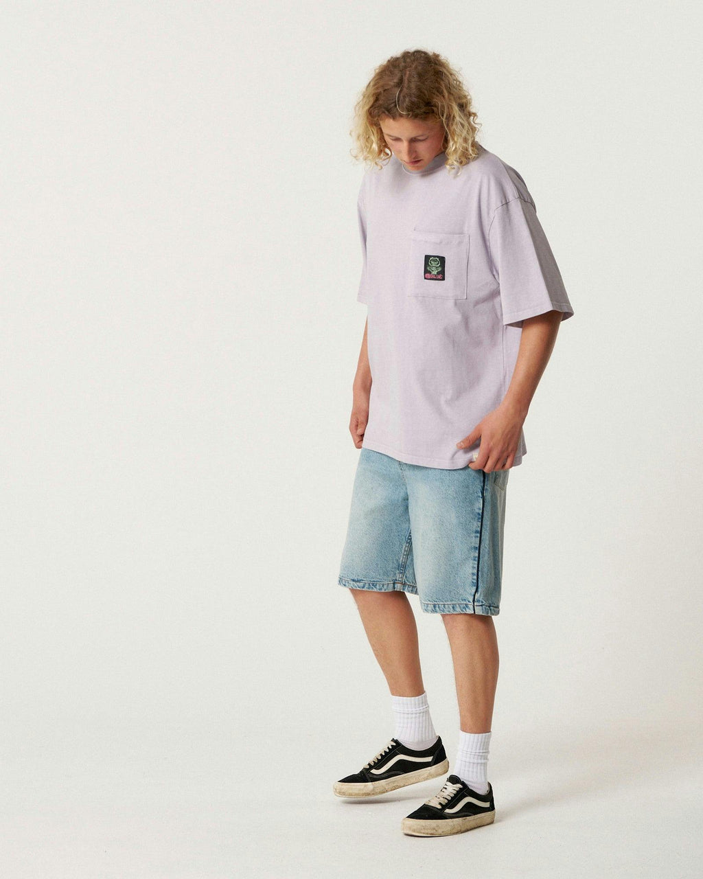 Jumbo Pocket Tee - Washed Purple