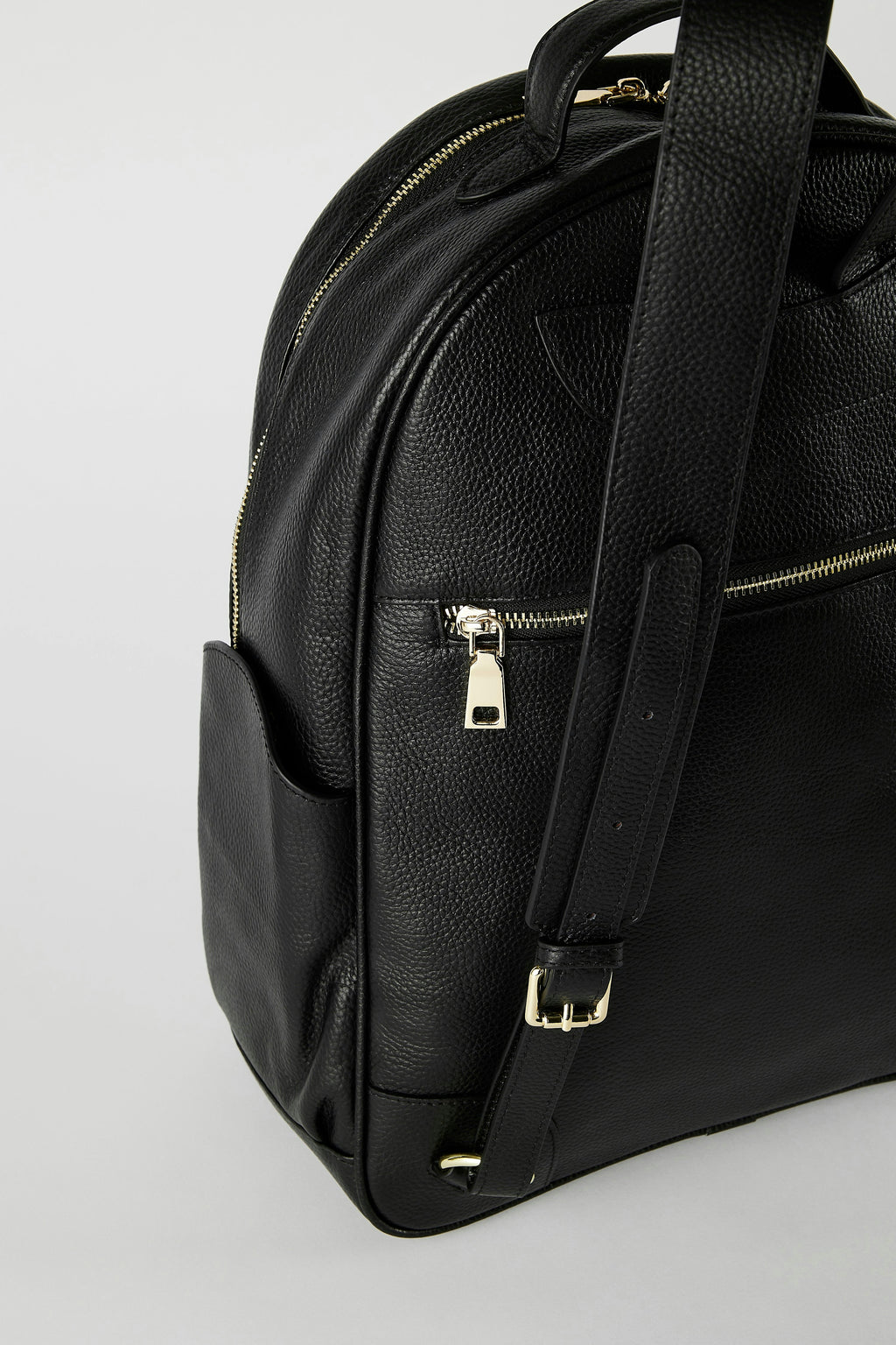 Leather Backpack | Black Gold