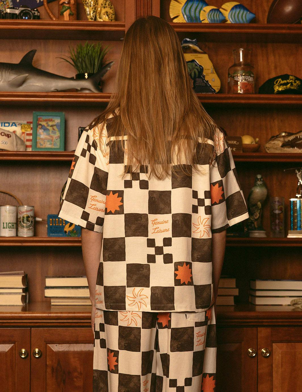 Check Crop Buttonup - Brown