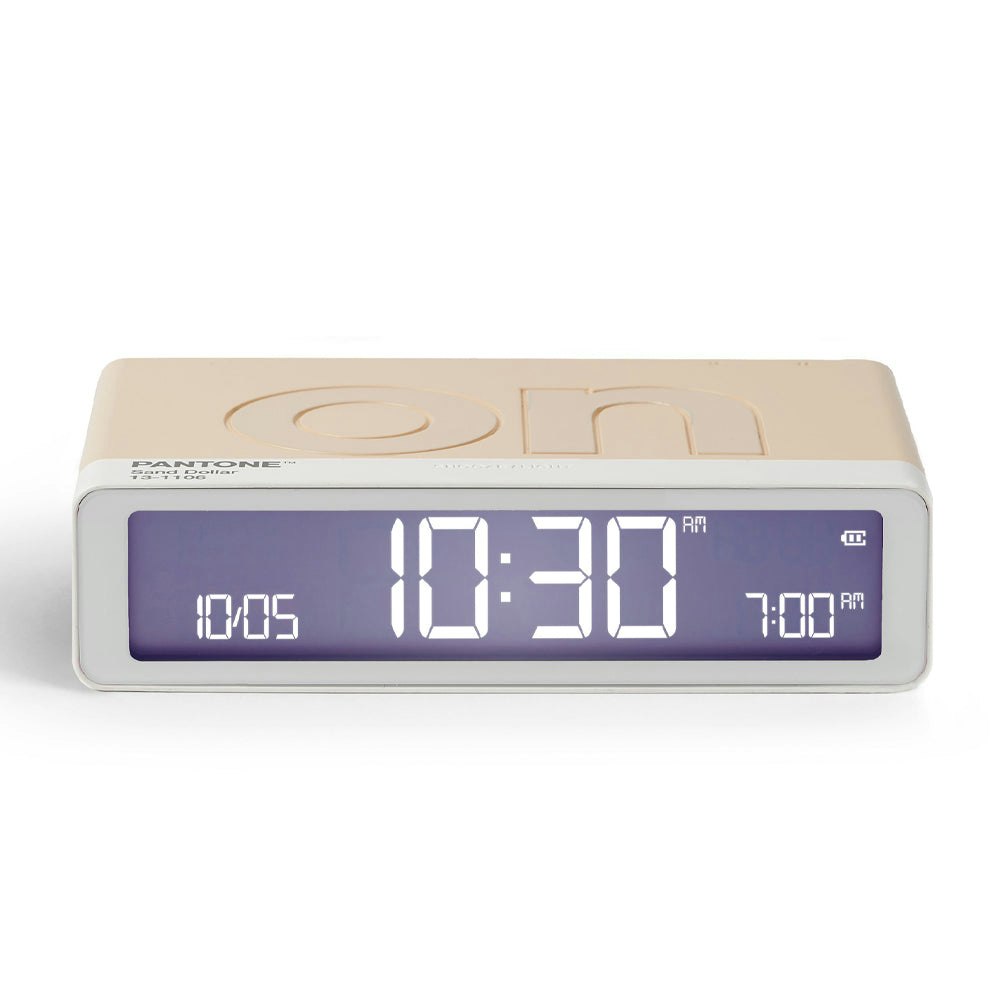 Lexon GIFT Set PANTONE - Includes Mino+ Mini Speaker, Flip Classic Clock, Mina M Lamp, Thykho 3  Speaker - Sand