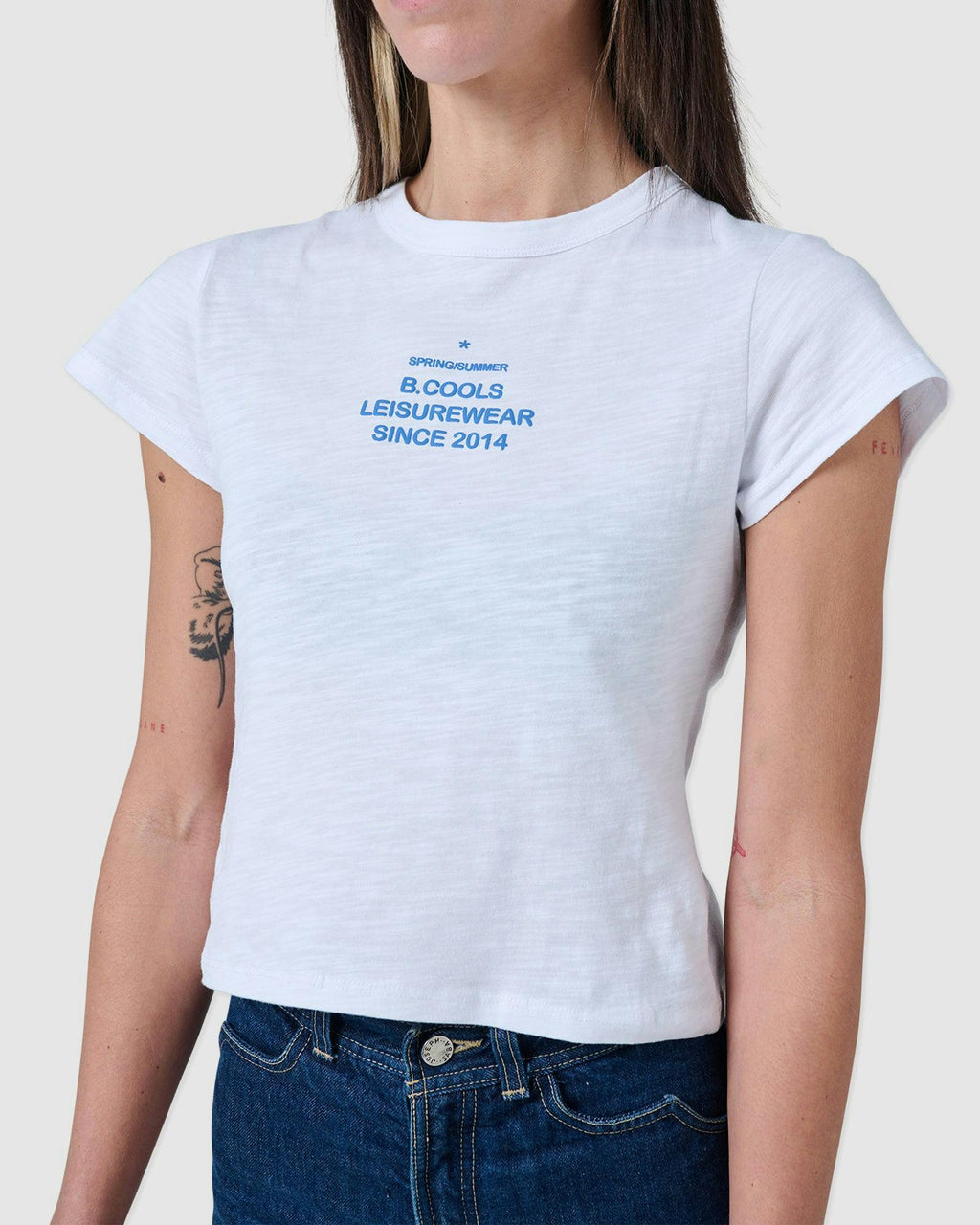 palazzo baby t-shirt white