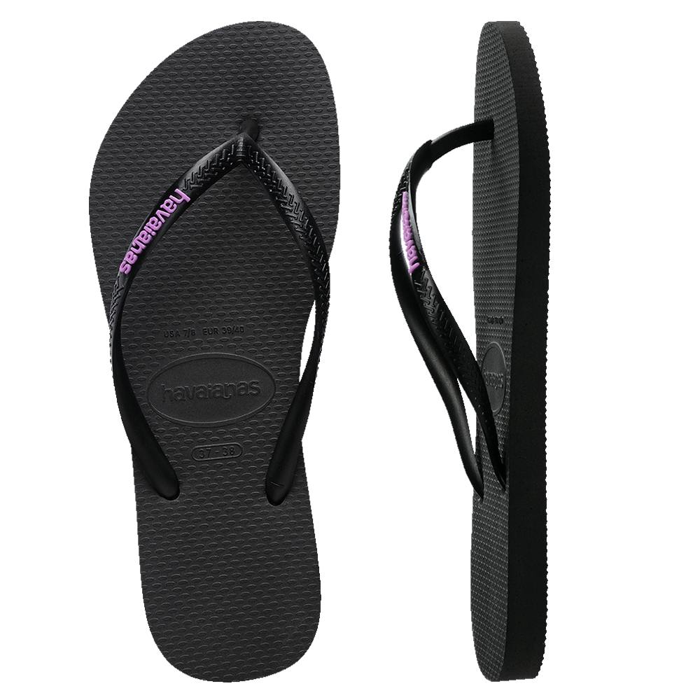 Slim Rubber Logo Thongs