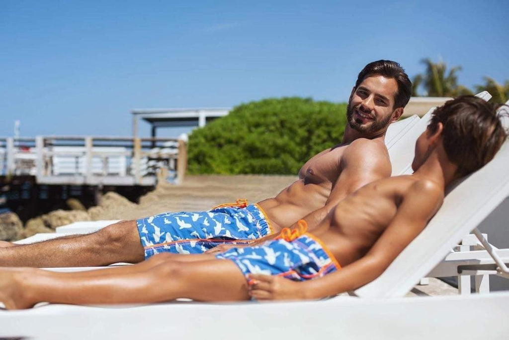 Belize Koi Swim Shorts Cornflower