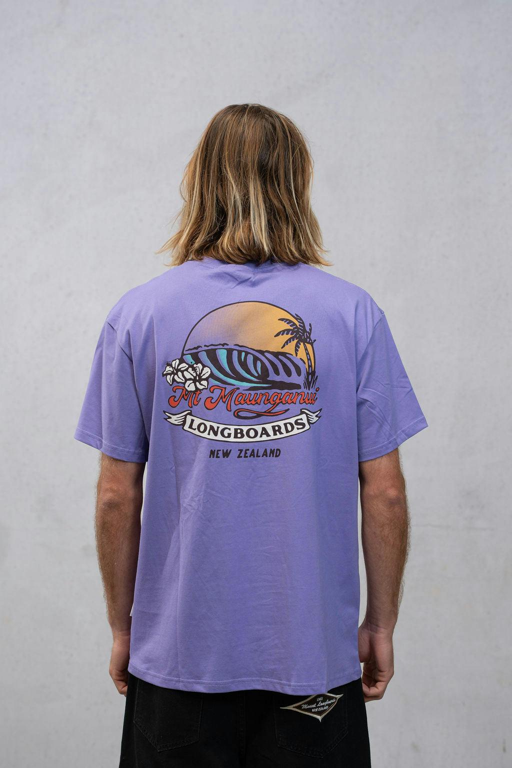 Mt Maunganui Surf Tee - Mauve