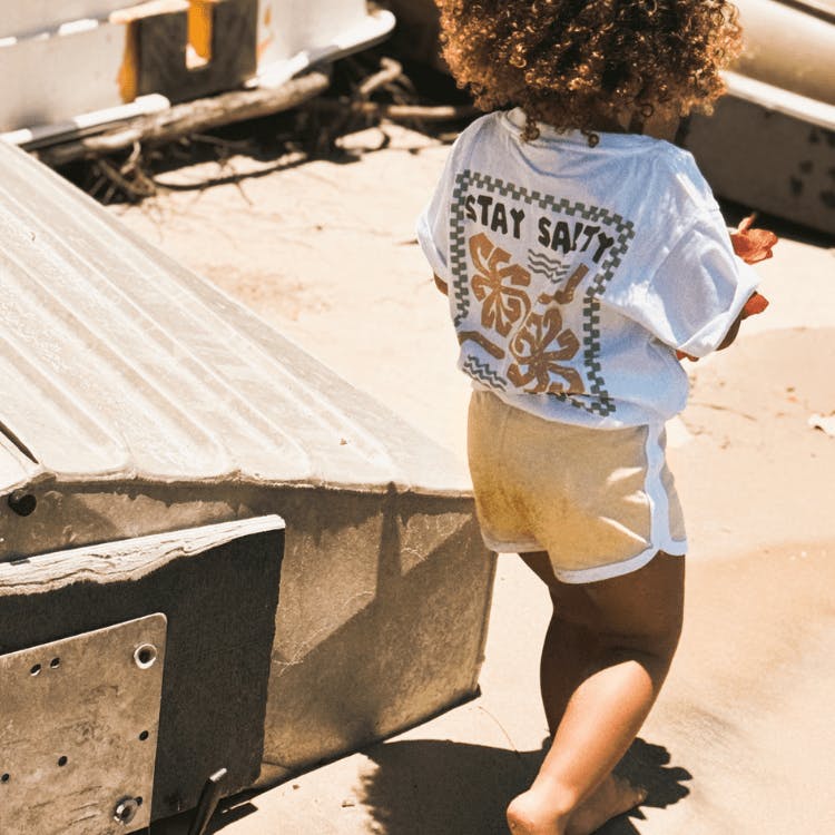 Retro Kids Shorts- Butter