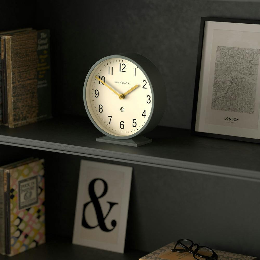 Newgate Q Mantel Clock-Asparagus Green