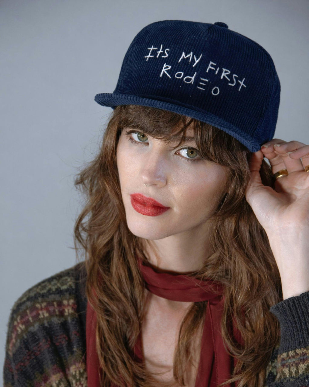 It’s My First Rodeo – Navy Corduroy Cap