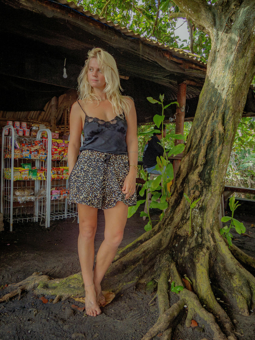 Terry Towelling Shorts Leopard