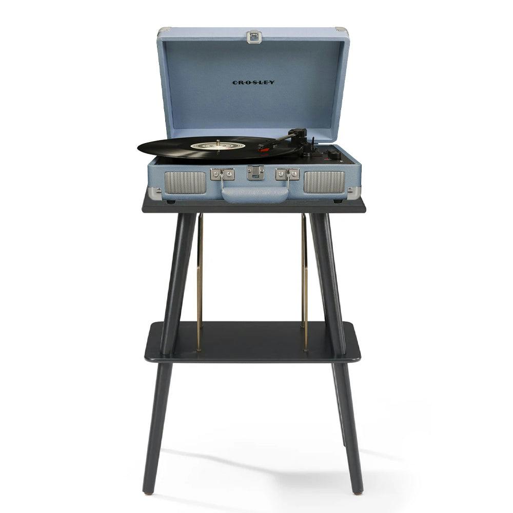 Crosley Cruiser Bluetooth Portable Turntable - Tourmaline + Crosley Entertainment Stand Bundle