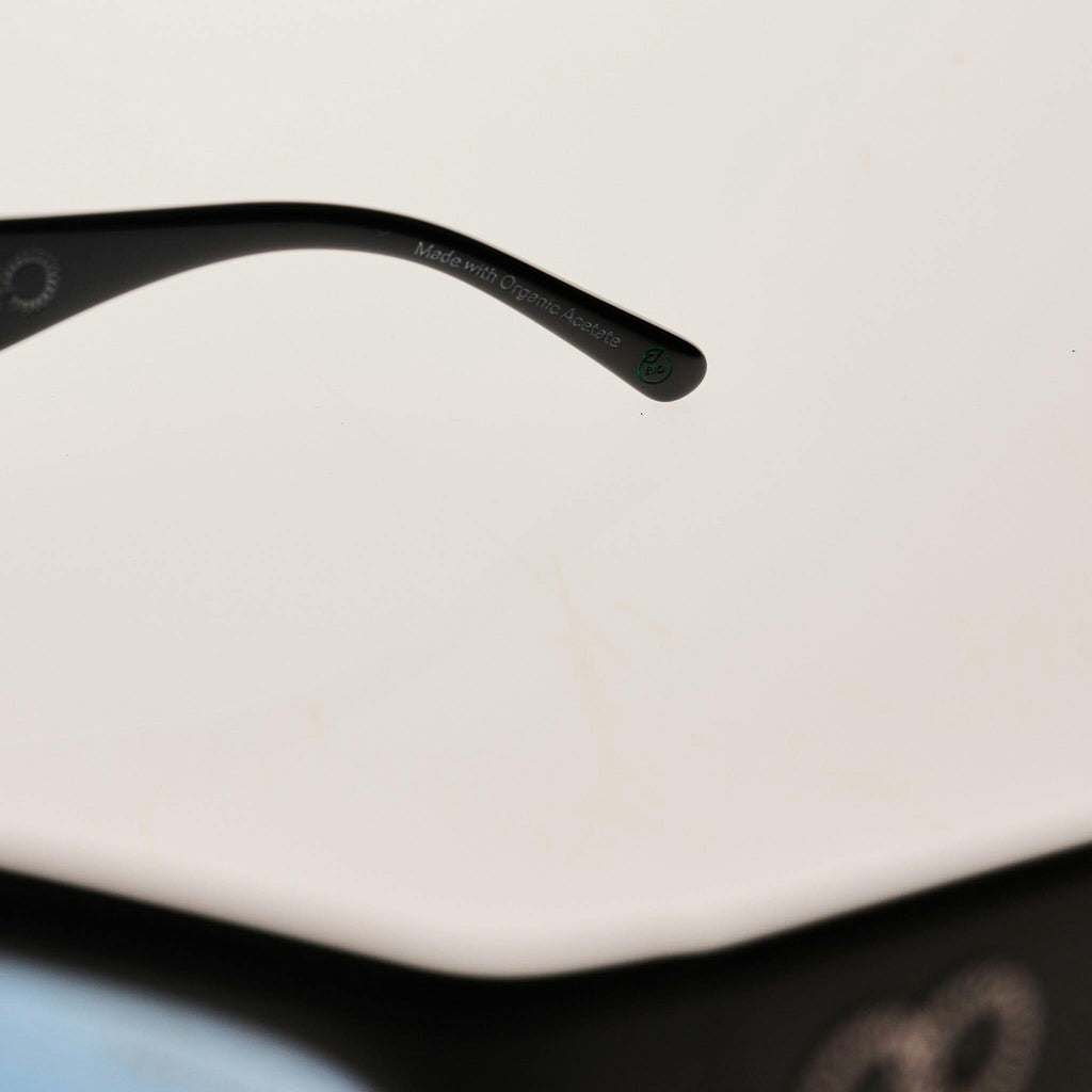 TOMB Gloss Black | Grey Polarised Blue Chrome Mirrored Bio Lens