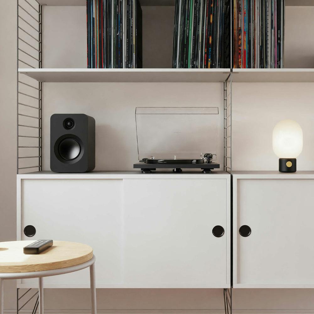 Kanto REN 200W Powered Bookshelf Speakers with HDMI ARC, USB-C, and Bluetooth 5.3 - Matte Black, Pair