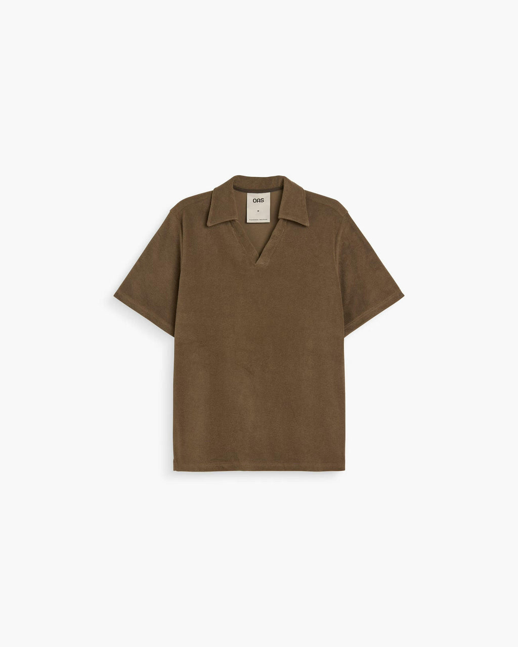 OAS Serif Terry Polo Shirt in Brown