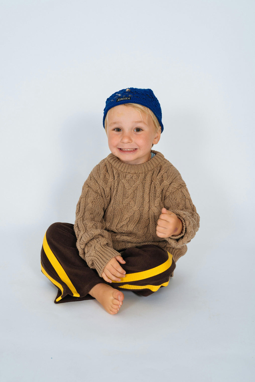 Kids Cable Knit in Mocha