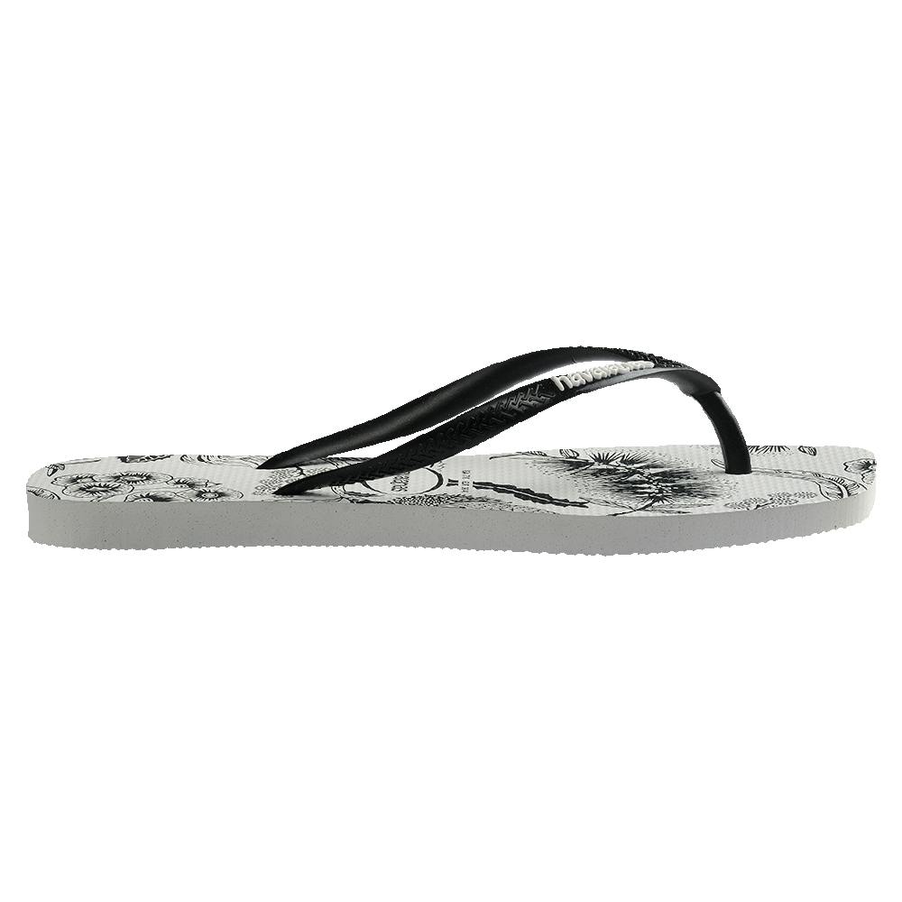 Slim Square Printed Flower Thongs