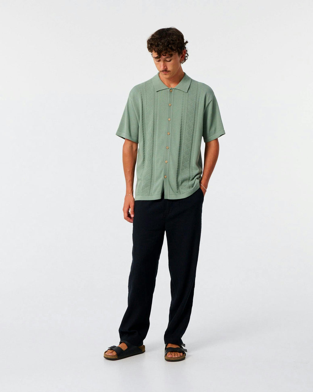 Trader Knit Shirt - Dusty Green