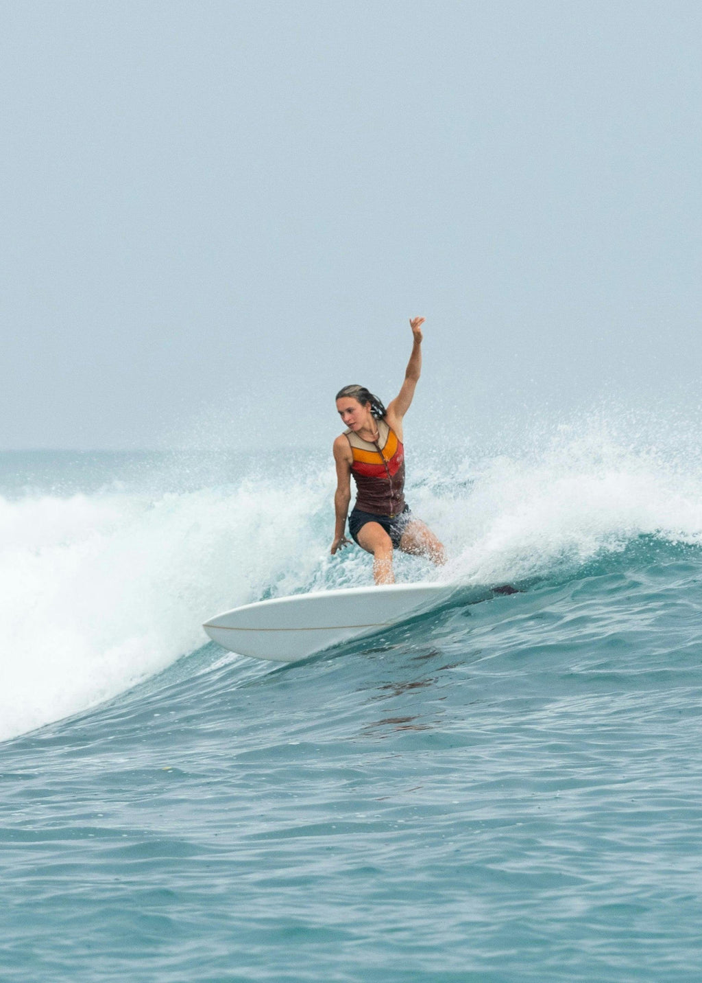 Front Zip Vest in Sunset