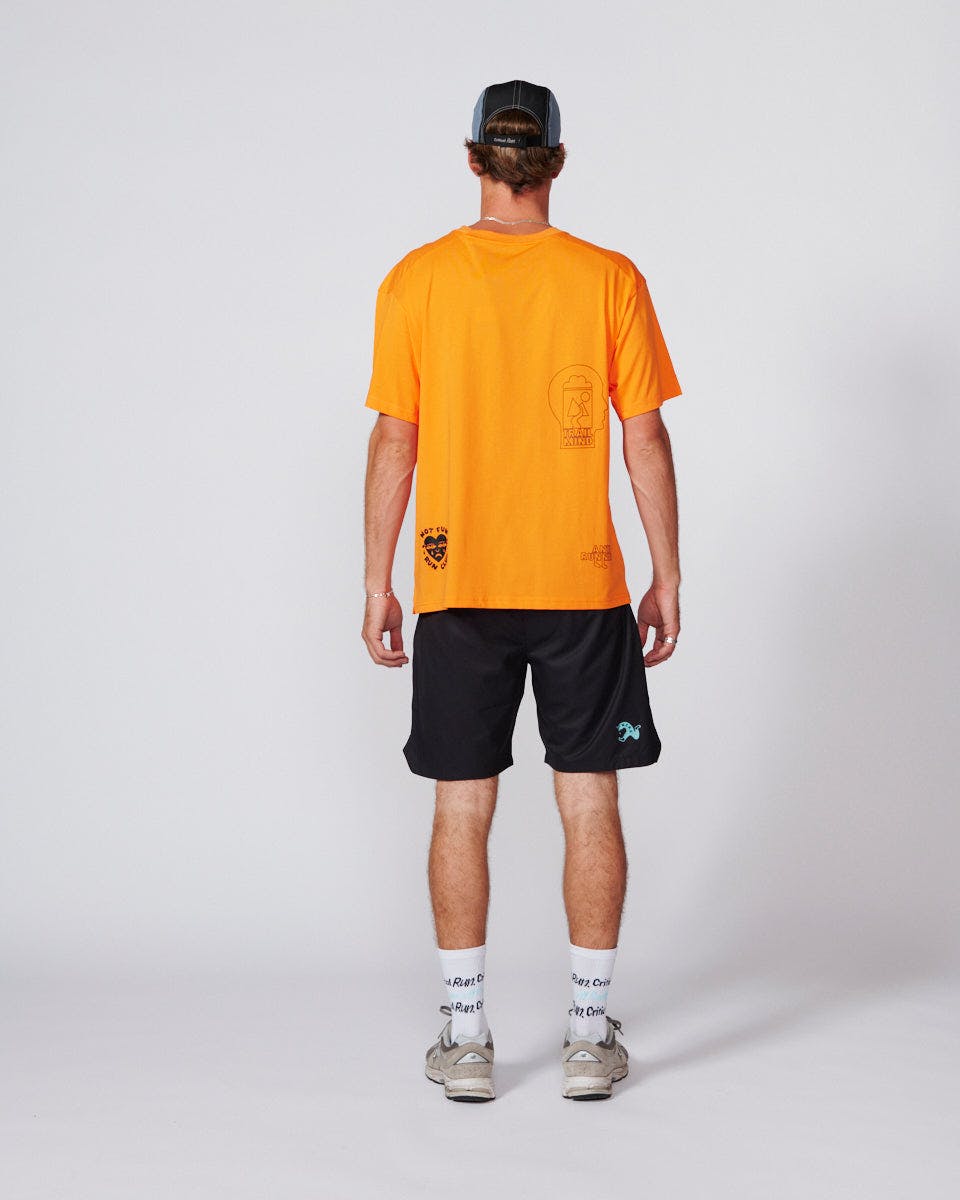 The Stacked Run Tee - Vintage White