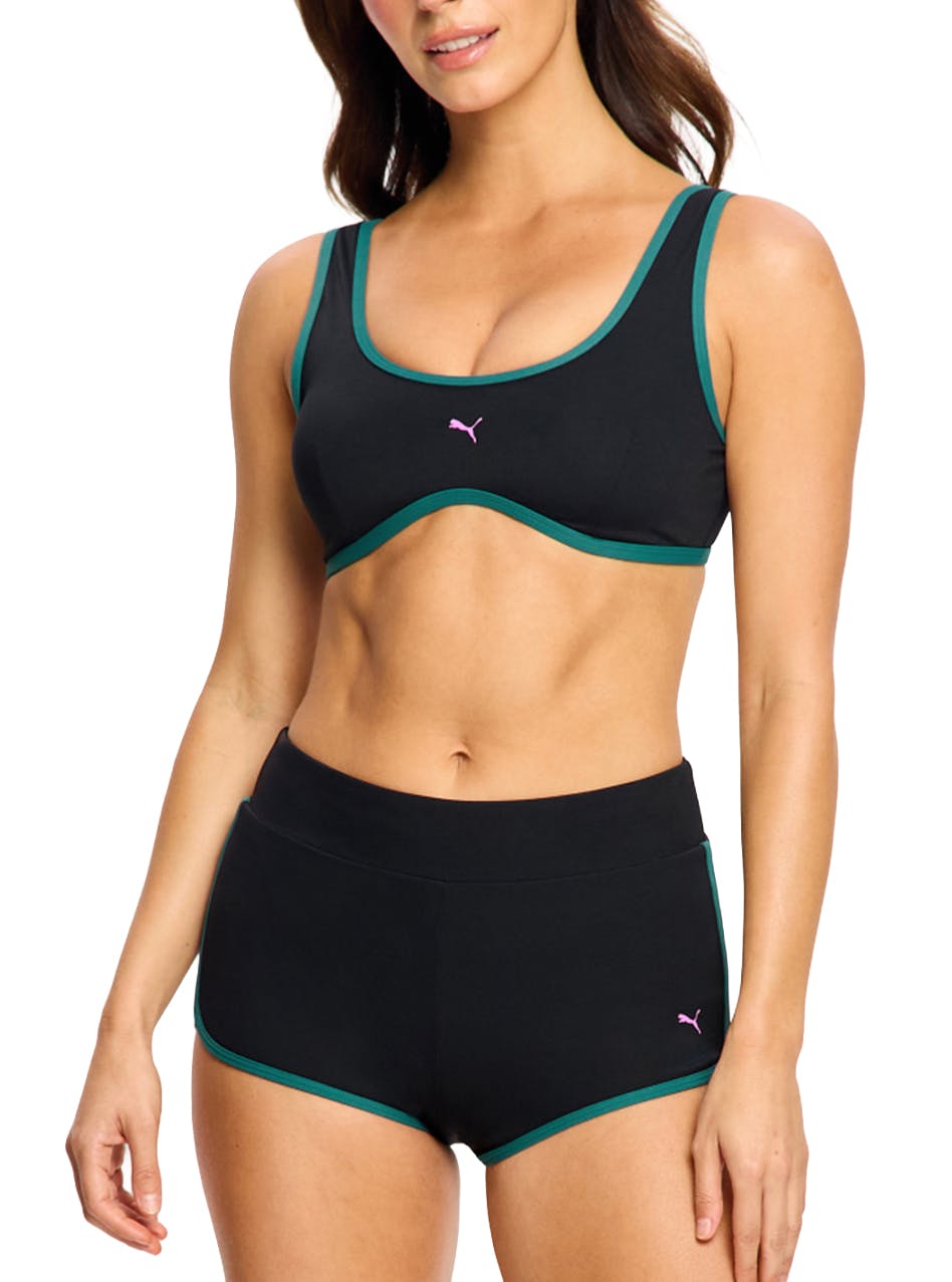 Puma X Modibodi Swimwear Scoop Bikini Top Black Orchid