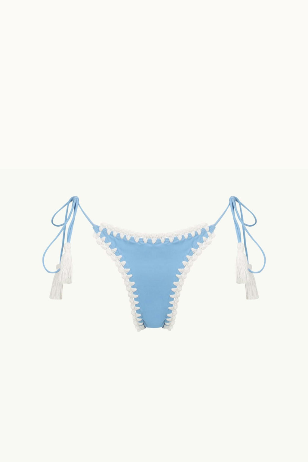 PEACHES CROCHET TRIM KINI BRIEF - BLUE HUES