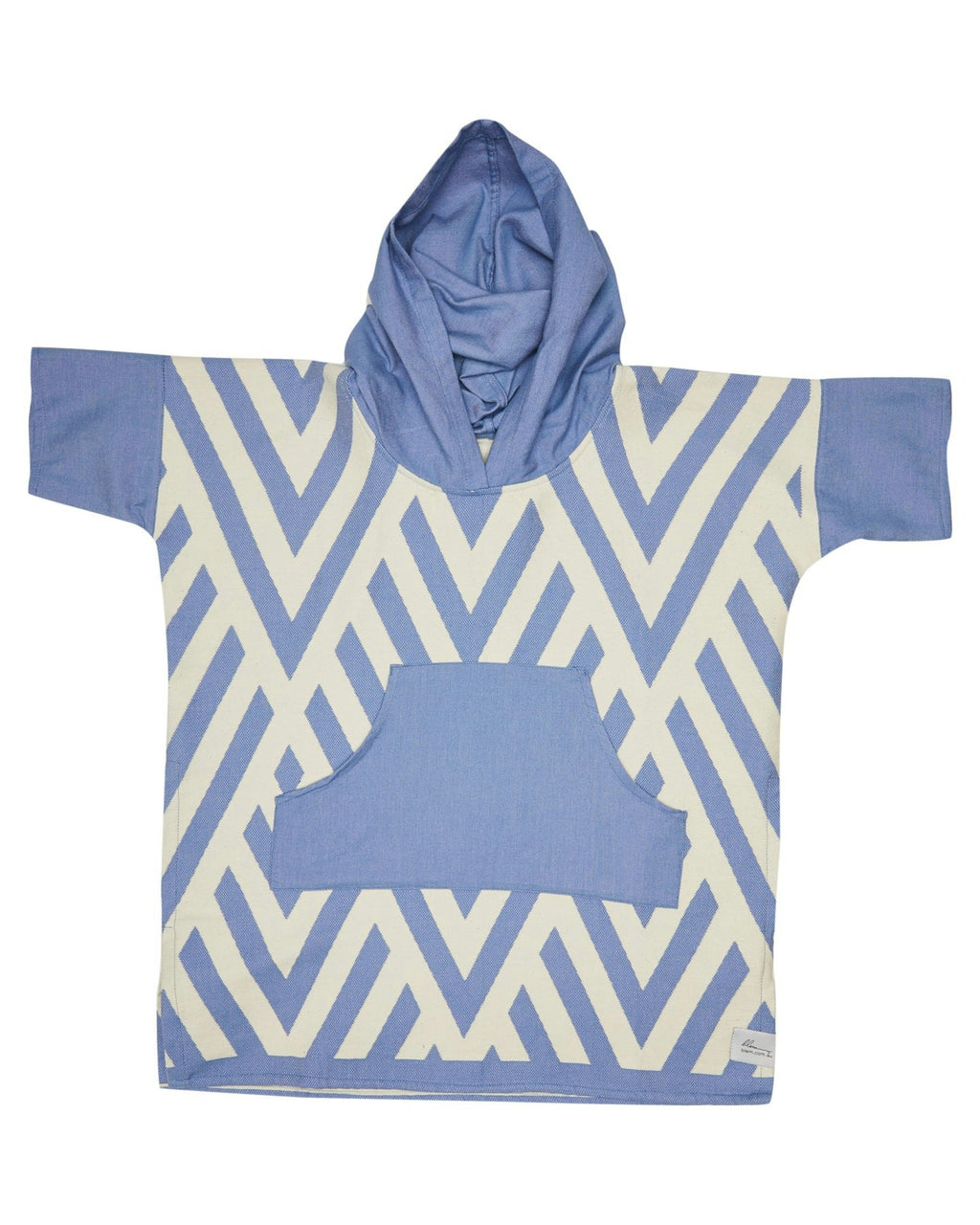 Zig Zag Blue Kids Poncho