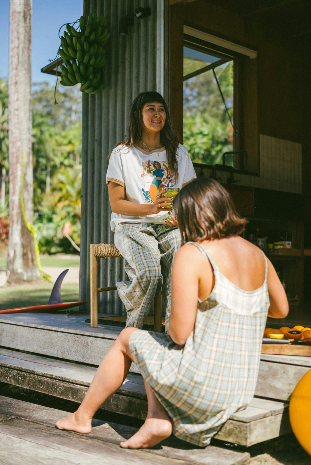 Patchwork Sun Dress in Cottage Plaid