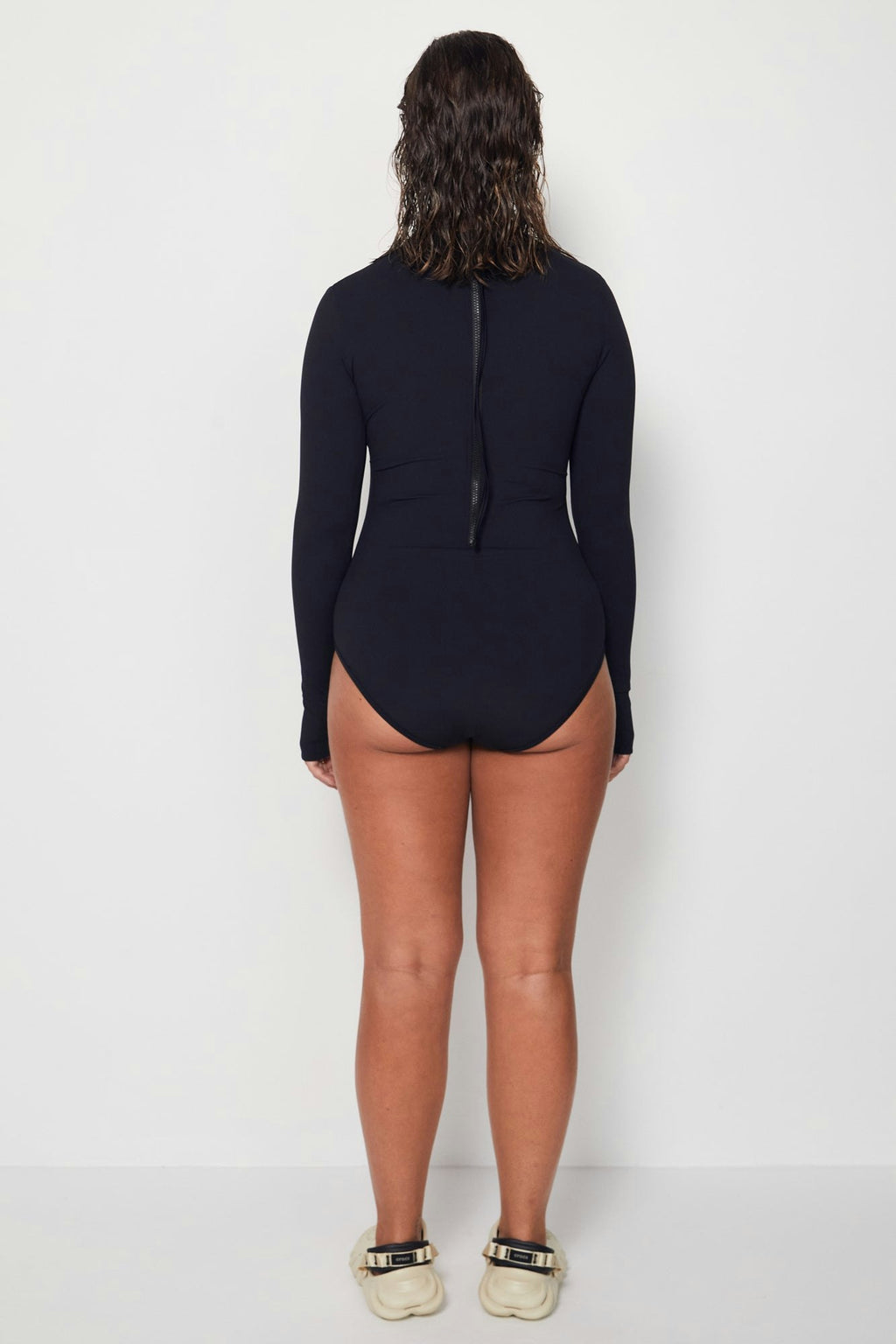 Turtleneck Surfsuit - Black Rib