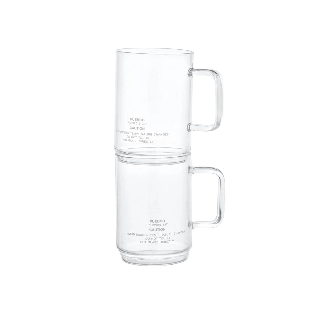 Puebco Borosilicate Glass Mug / Shallow Stacking